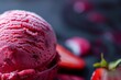 Vibrant Strawberry Ice Cream Detail