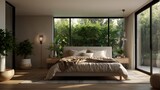 Fototapeta Kosmos - Richly stylized bedroom in beige colors