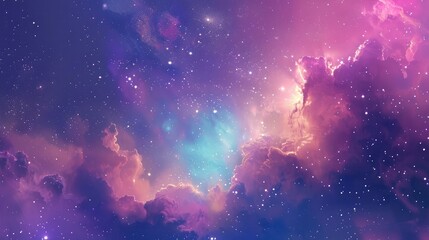Cosmic starry sky with nebula clouds, great for astrology apps and celestial-themed products.