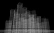 Abstract city buildings 3d rendering