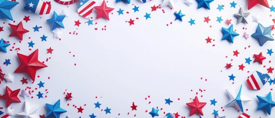 Wall Mural - Independence Day Background with Copy Space for Text.