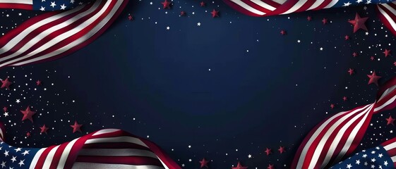 Wall Mural - Independence Day Background with Copy Space for Text.