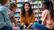 © PatternHousePk - Happy group of kids sitting on floor in a circle