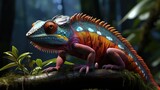 Fototapeta Natura - Colorful chameleon UHD Wallpapar