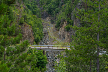 Wall Mural - Bridge across a river in the north Albania