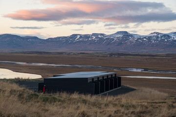 Wall Mural - The beautiful sunrise landscape of Skagafjordur in Iceland