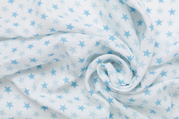 Cotton fabric as background, top view