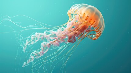 Poster - Check out this amazing 3D rendering illustration of a jellyfish perfect for celebrating World Oceans Day