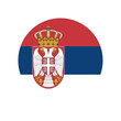Round Serbia flag icon