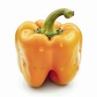 Fresh yellow bell pepper with water droplets