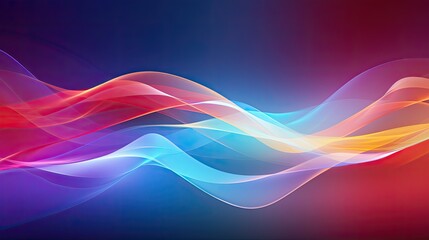 Sticker - Abstract wavy background with dynamic energy lines and waveforms