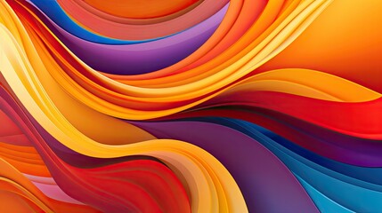 Wall Mural - Abstract wavy background with swirling vortex shapes in vibrant colors