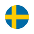 Round Sweden flag icon