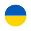 Round Ukraine flag icon