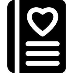 Sticker - romance book icon