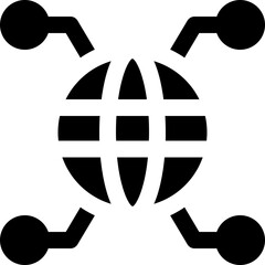 Poster - global network icon