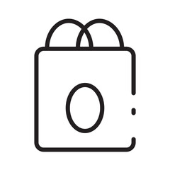 Wall Mural - Bag Canvas Shop Line Icon