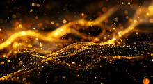Golden Bokeh Light Background