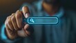 © MMerellinn - Search bar, online navigation, efficiently search and explore information on websites, apps and digital platforms, touch screen searching engine icon
