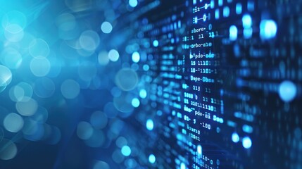 Digital data flow, data transfer speed. Future digital concept, coding