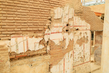 Wall Mural - Archaeological excavations in the city of Ephesus. Background with selective focus and copy space