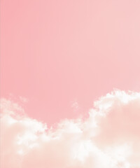 Wall Mural - pink sky and clouds background