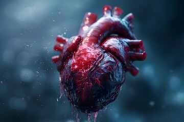 Poster - Depiction of Stem Cell in Damaged Heart Tissue