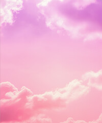 Wall Mural - pink sky and clouds background