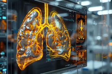 Sticker - Detailed 3D Simulation of Radiation Therapy for Lung Cancer Patient, Advanced Algorithm-Driven Treatment Planning in a Calming Clinical Environment