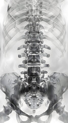 Sticker - Detailed X-Ray Spine Image for Orthopedic Assessment and Clinical Diagnosis