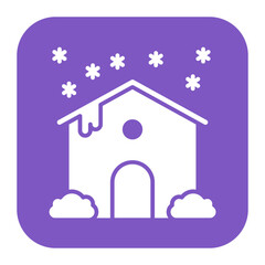 Wall Mural - Home Blizzard icon vector image. Can be used for Natural Disaster.