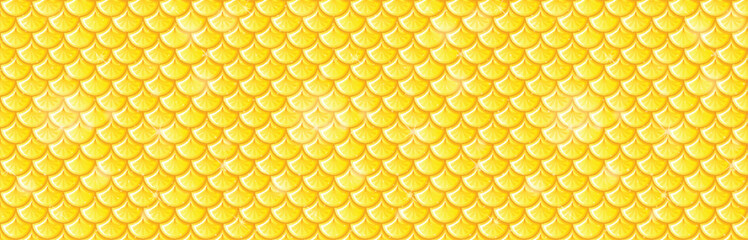 Bright yellow scales forming a seamless texture