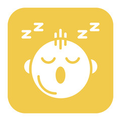 Sticker - Sleeping Baby icon vector image. Can be used for Baby Shower.