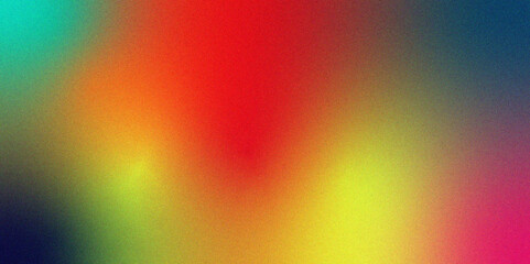 Poster - Gradient background colors with noise effect Grain blurry texture. Lime to Pink Grainy Gradient  blurred texture. Vibrant Retro Grainy Texture. Used for  banner and webpage.