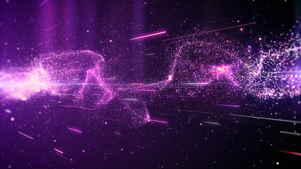 Wall Mural - star light with dynamic particles elegant abstract background.