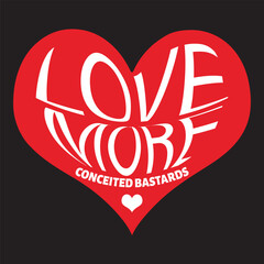 Wall Mural - love more heart logo icon
