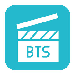 Poster - Behind The Scenes icon vector image. Can be used for Filmmaking.