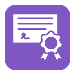 Wall Mural - Certificate icon vector image. Can be used for Achievements.