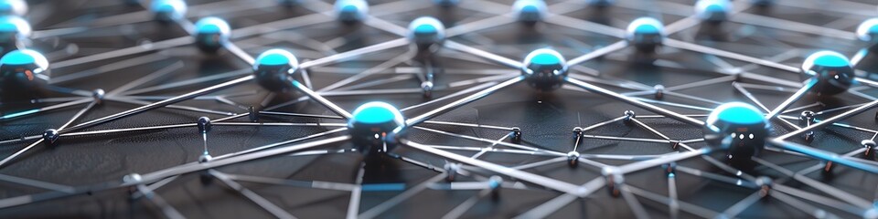 An intricate pattern of digital connections