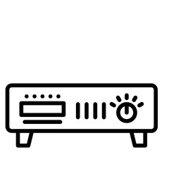 Canvas Print - Amplifier vector icon. Can be used for Instrument iconset.