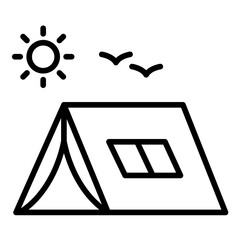 Wall Mural - Camping Tent vector icon. Can be used for Trekking iconset.