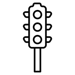Wall Mural - Traffic Light vector icon. Can be used for Railway iconset.