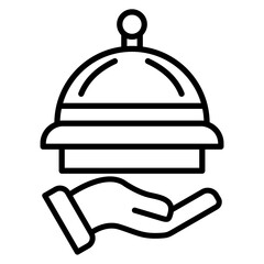 Canvas Print - Food Service vector icon. Can be used for Railway iconset.