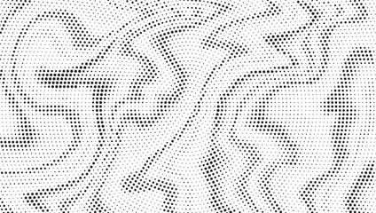 Fototapete - Abstract black and white psychedelic seamless marble pattern with hallucination swirls. Vector liquid monochrome acrylic texture. Flow art. Tie dye simple artistic effect.