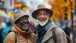 © WMSTUDIO - Two men wearing hats and glasses are smiling at the camera