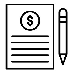 Sticker - Loan Document vector icon. Can be used for Loan iconset.