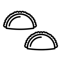 Canvas Print - Empanada vector icon. Can be used for World Cuisine iconset.