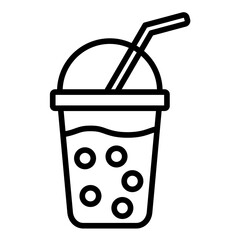 Sticker - Boba vector icon. Can be used for World Cuisine iconset.