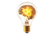 © Ghulam - Brain inside a light bulb glowing isolated on transparent background
