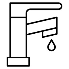 Sticker - Faucet vector icon. Can be used for Home Improvements iconset.